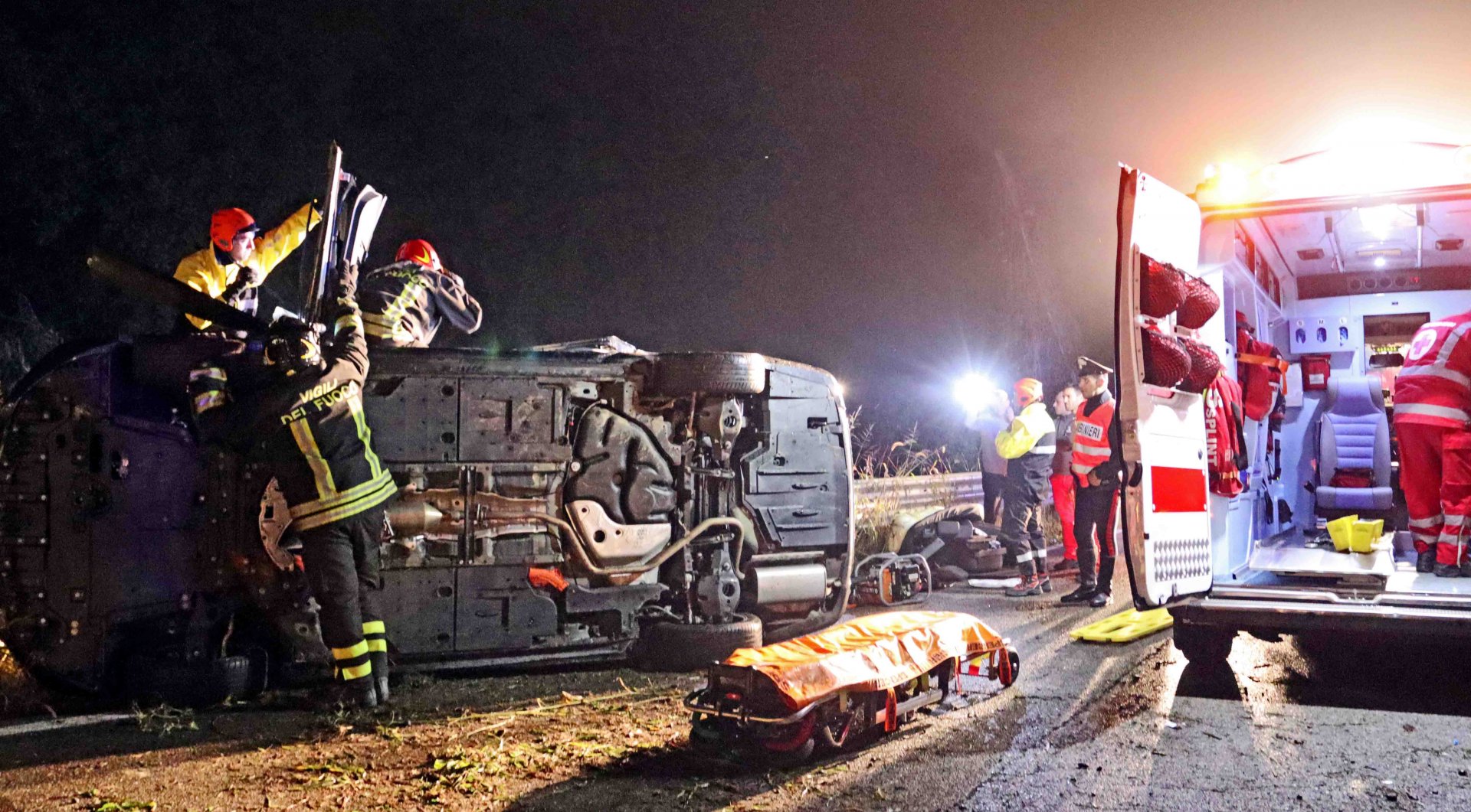 Grave incidente stradale Mezzi Po