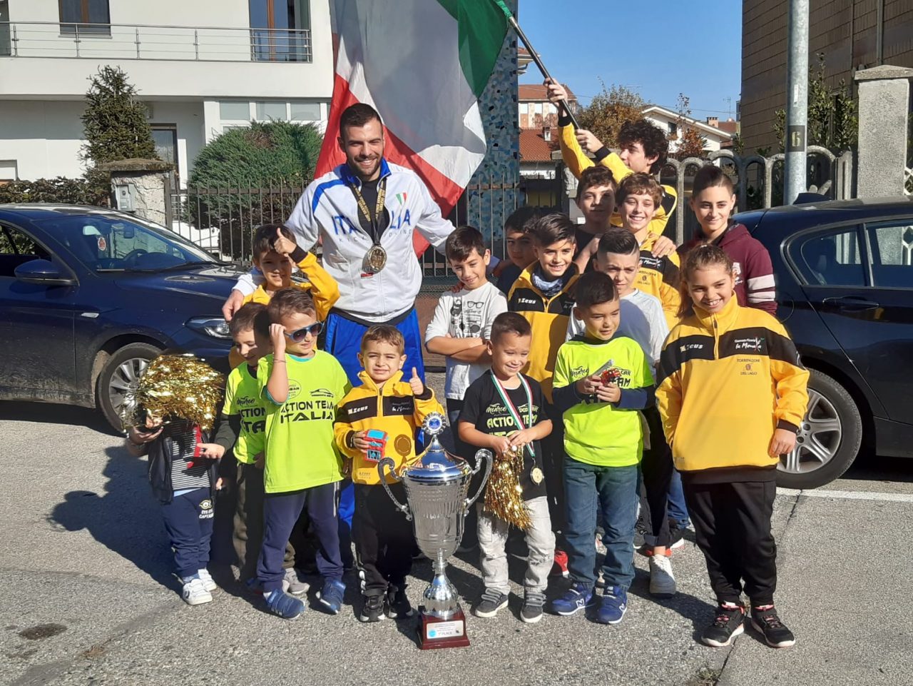 Simone Barbiere campione mondiale: il suo arrivo a Brandizzo