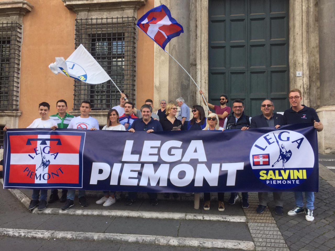 Gruppo canavesano della Lega alla manifestazione di Roma