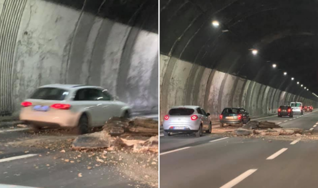 Crolla un pezzo di soffitto, chiuso tratto dell’A26 Gravellona-Genova