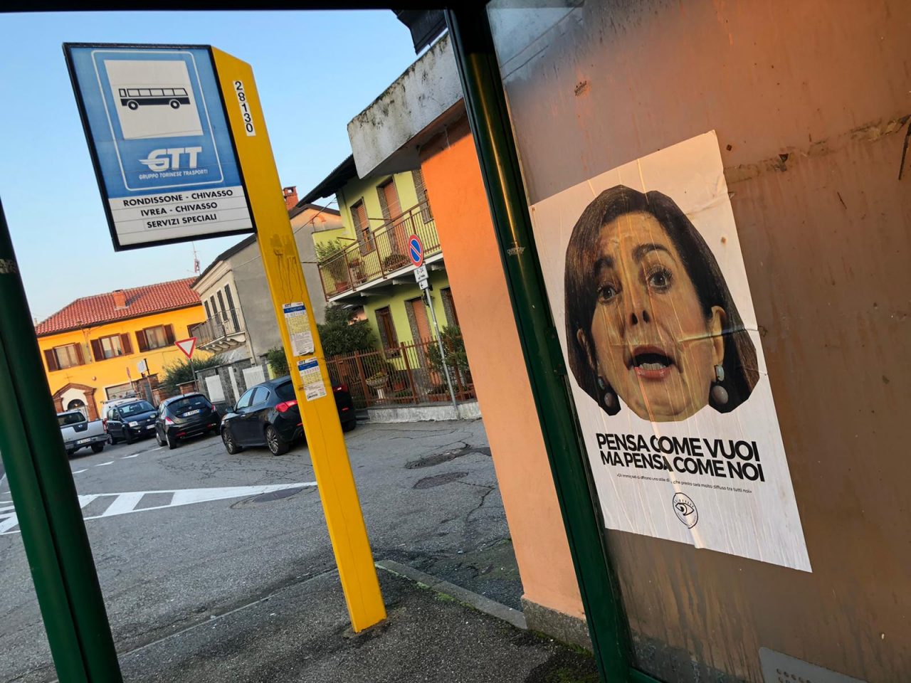 Chivasso,  manifesti contro Laura Boldrini e gli immigrati