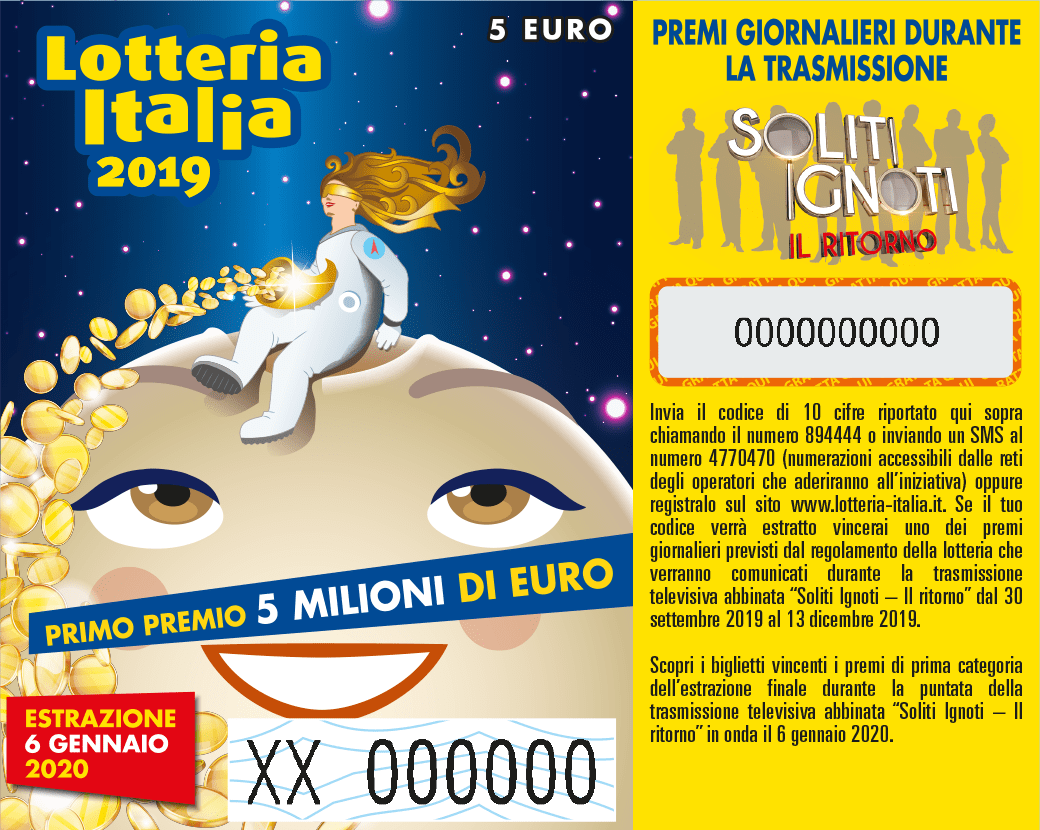 Lotteria Italia, venduto a Torino il biglietto da 5 milioni