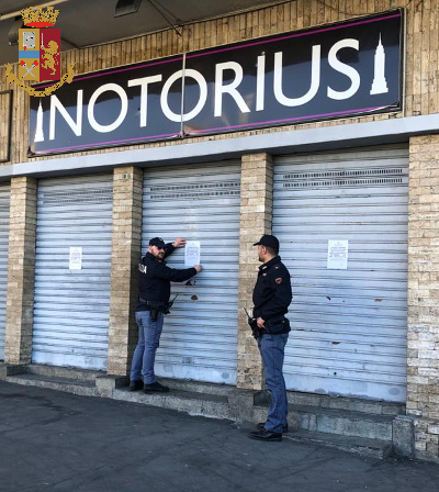Discoteca chiusa dalla polizia per 30 giorni