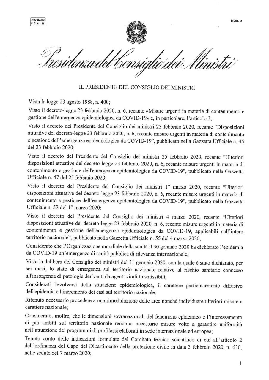 Coronavirus, cosa si rischia a non rispettare il decreto del Ministero
