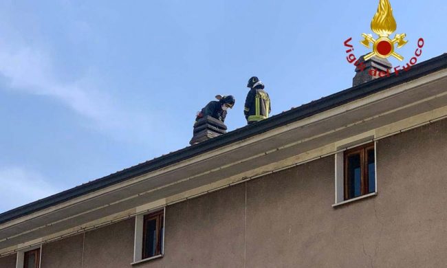 Incendio camino in un’abitazione di due piani