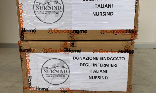 Nursind dona materiale agli infermieri 118 torinesi