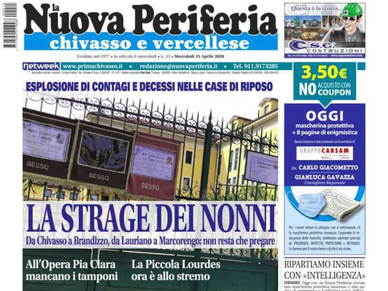 La Nuova Periferia è in edicola. Ecco la prima pagina