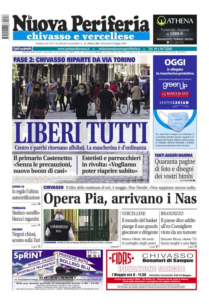 La Nuova Periferia è in edicola. Ecco la prima pagina