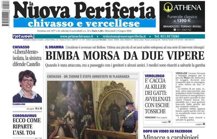 La Nuova Periferia di mercoledì 3 giugno è in edicola LA PRIMA PAGINA