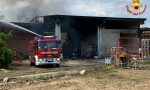 Incendio in una capannone di un'azienda agricola