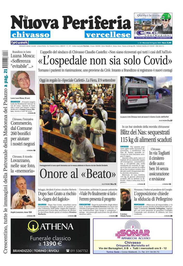 La Nuova Periferia è in edicola oggi, mercoledì 26 agosto