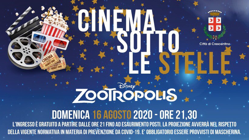 Cinema sotto le stelle, appuntamento rimandato a lunedì 24