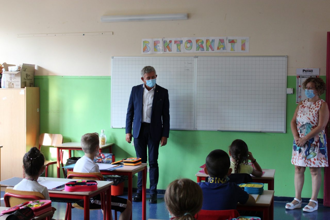 Mascherina obbligatoria davanti alle scuole