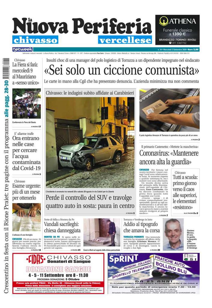 La Nuova Periferia è in edicola oggi, mercoledì 2 settembre