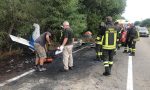 Ultralleggero precipita e prende fuoco al campo volo di Mazzé