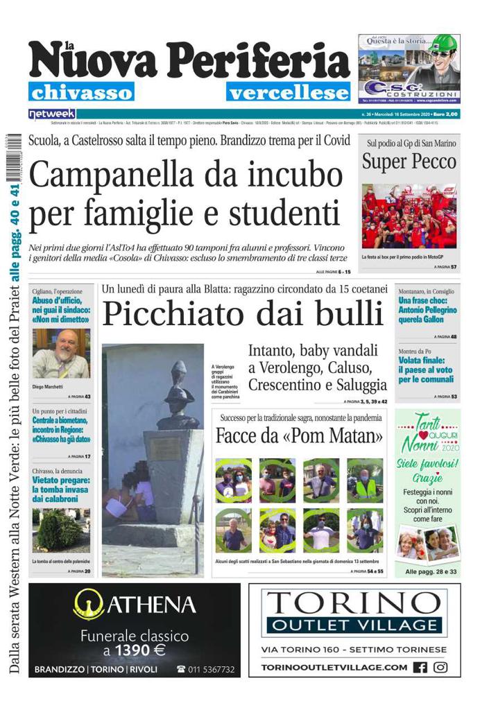 La Nuova Periferia è in edicola oggi, mercoledì 16 settembre