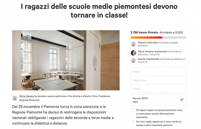 Ancora Dad per le scuole medie, parte la petizione