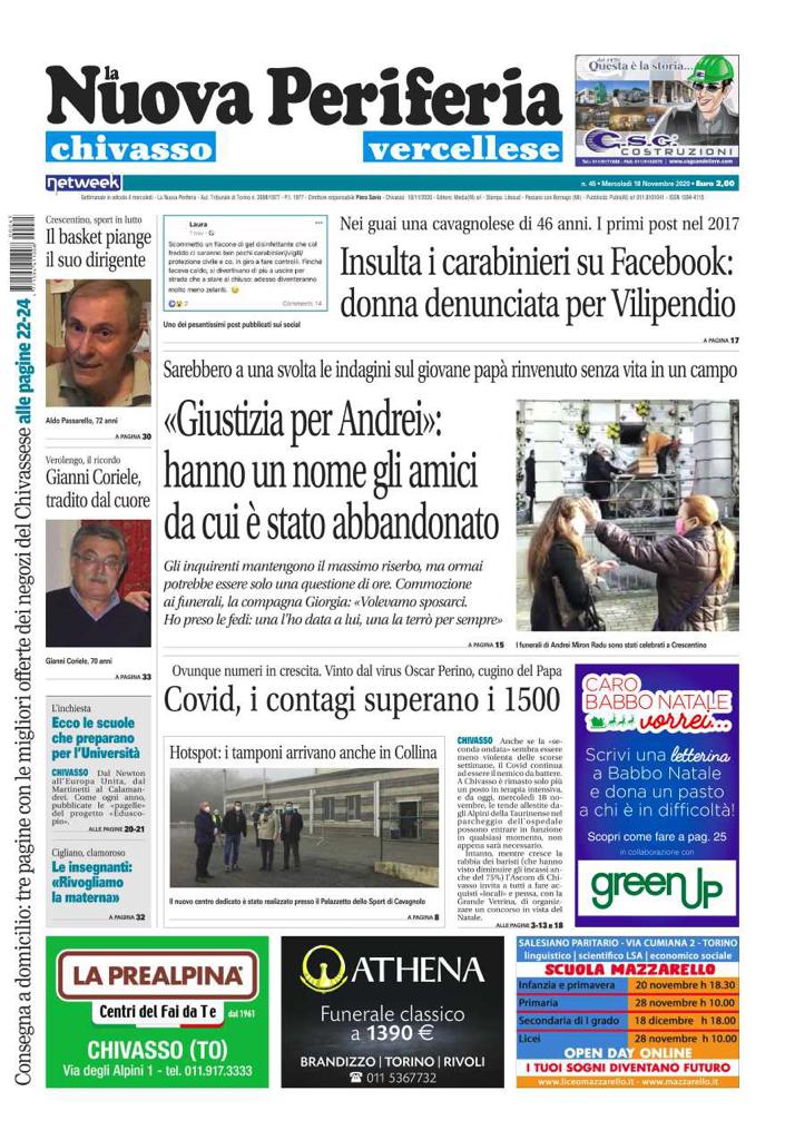 La Nuova Periferia è in edicola oggi, mercoledì 18 novembre
