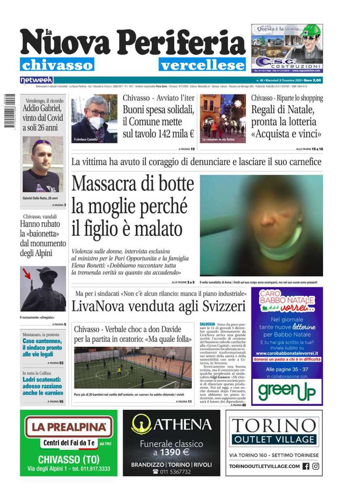 La Nuova Periferia in edicola oggi, mercoledì 9 dicembre