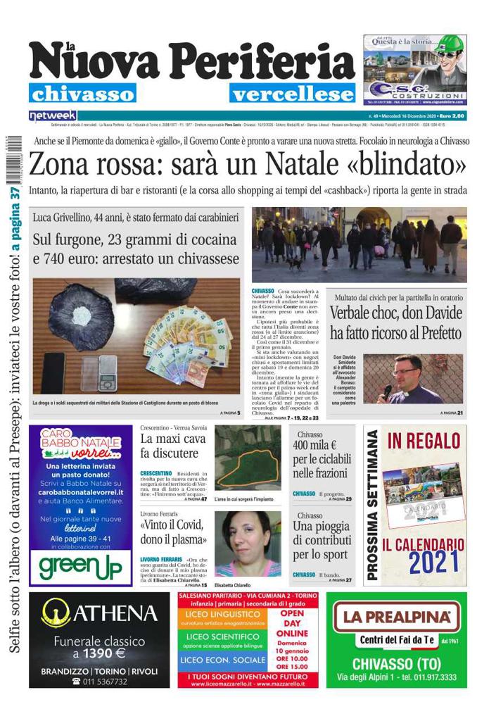La Periferia in edicola oggi, mercoledì 16 dicembre