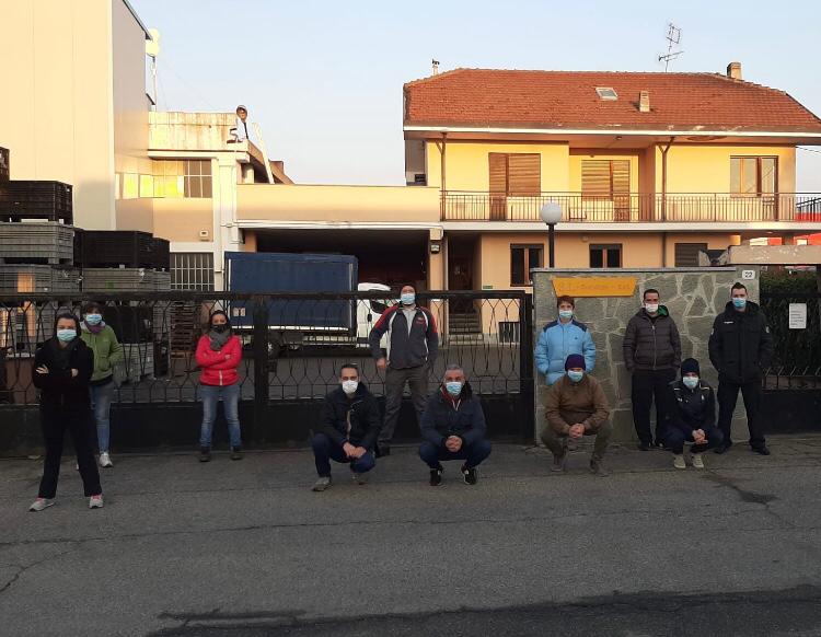Lavoratori della SL  di Brandizzo in sciopero