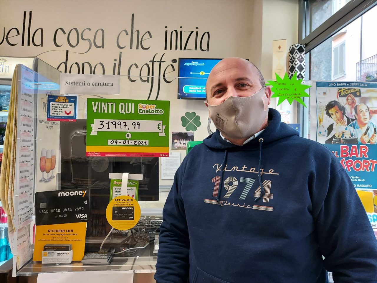 Chivasso, al Bar Sport vinti 32 mila euro al SuperEnalotto