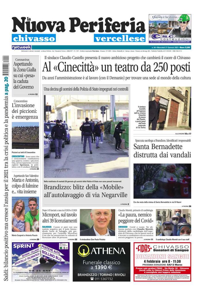 La Nuova Periferia di mercoledì 27 gennaio è in edicola