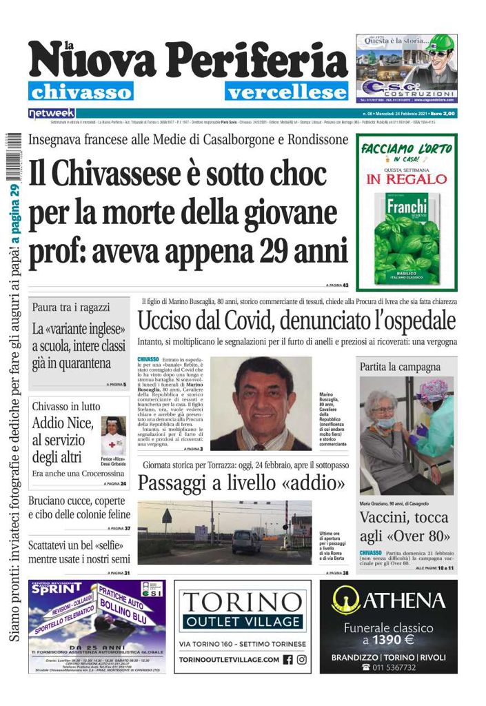 La Nuova Periferia di mercoledì 24 febbraio è in edicola