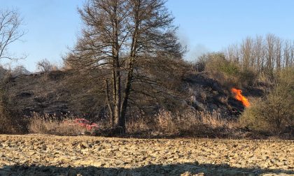 Incendio vicino al lago, potrebbe essere doloso LE FOTO