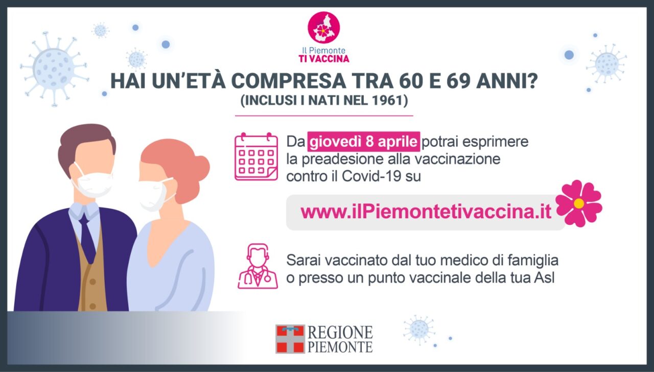 Vaccini over60, da giovedì 8 aprile la preadesione