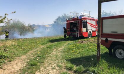 Cavagnolo, incendio sterpaglie LE FOTO