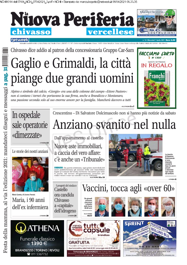 La Nuova Periferia di mercoledì 7 è in edicola