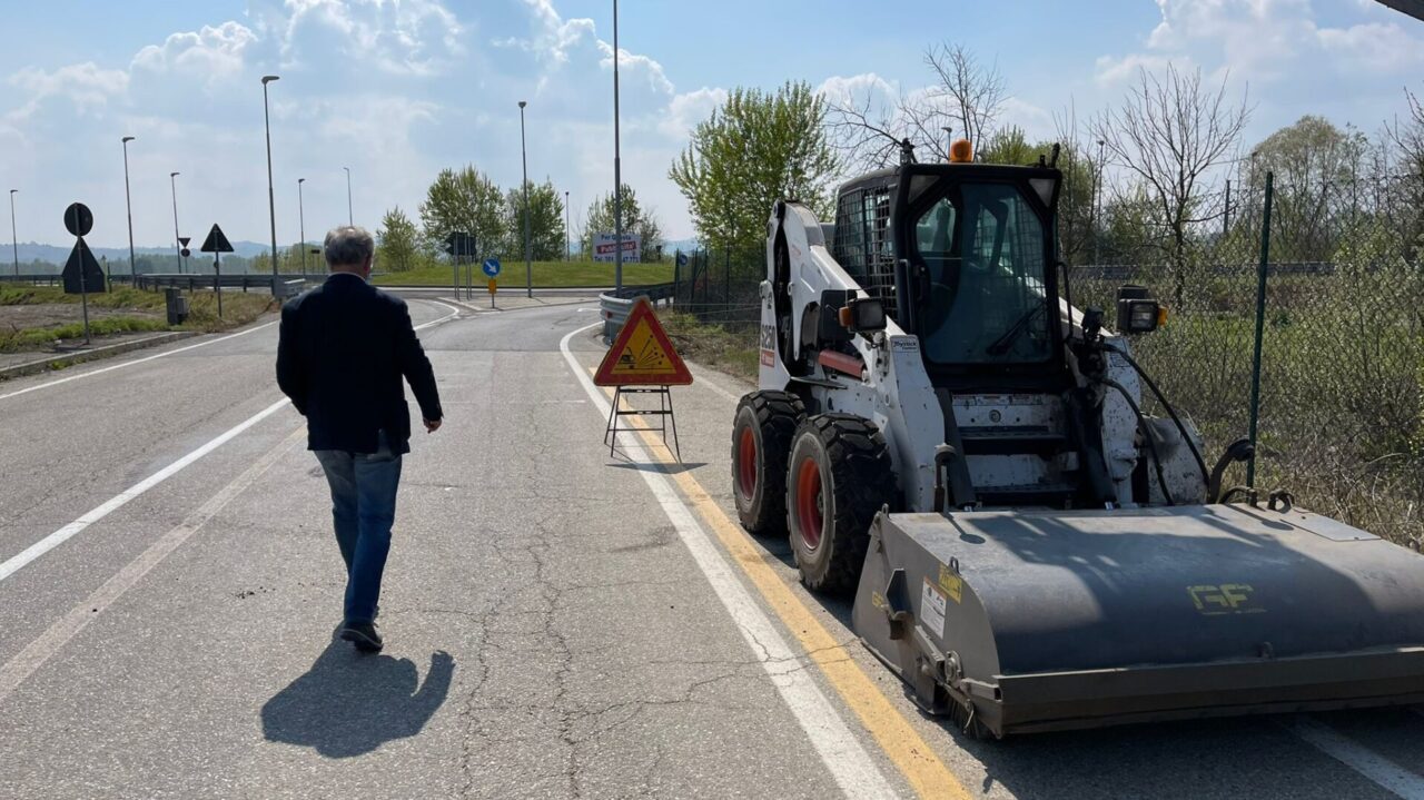 Cantieri stradali tra Crescentino e Saluggia LE FOTO