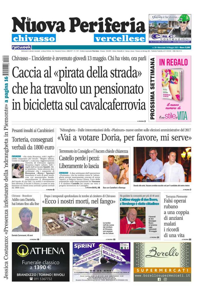 La Nuova Periferia del  19  maggio è in edicola