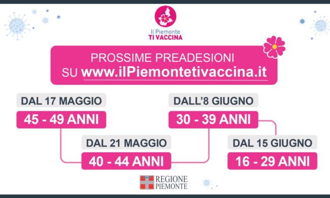Vaccini Covid, domani le pre-adesioni per  ci ha tra 40 ed i 44 anni.