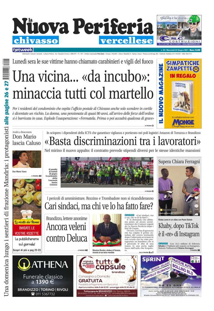 La Nuova Periferia di mercoledì 23 giugno è in edicola