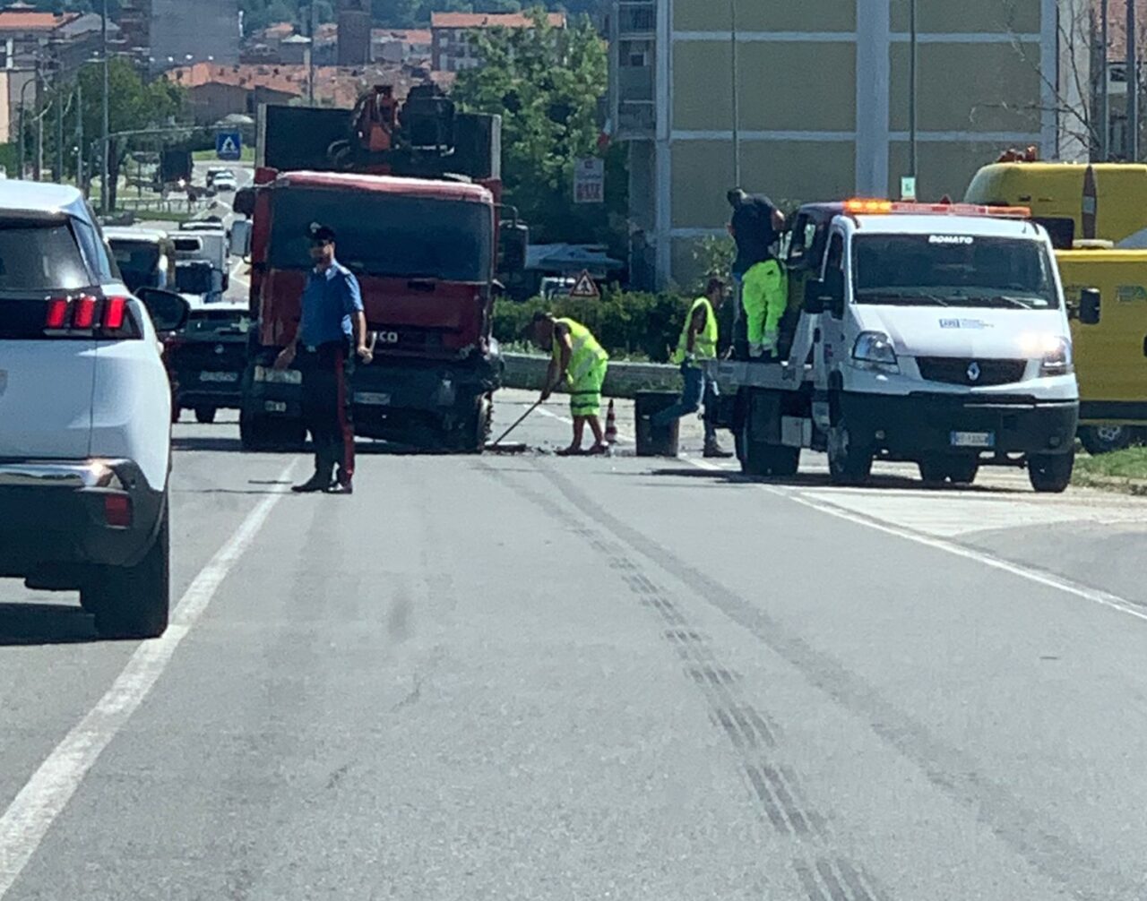 Chivasso Centro: incidente all’ingresso dell’autostrada A4 Torino-Milano