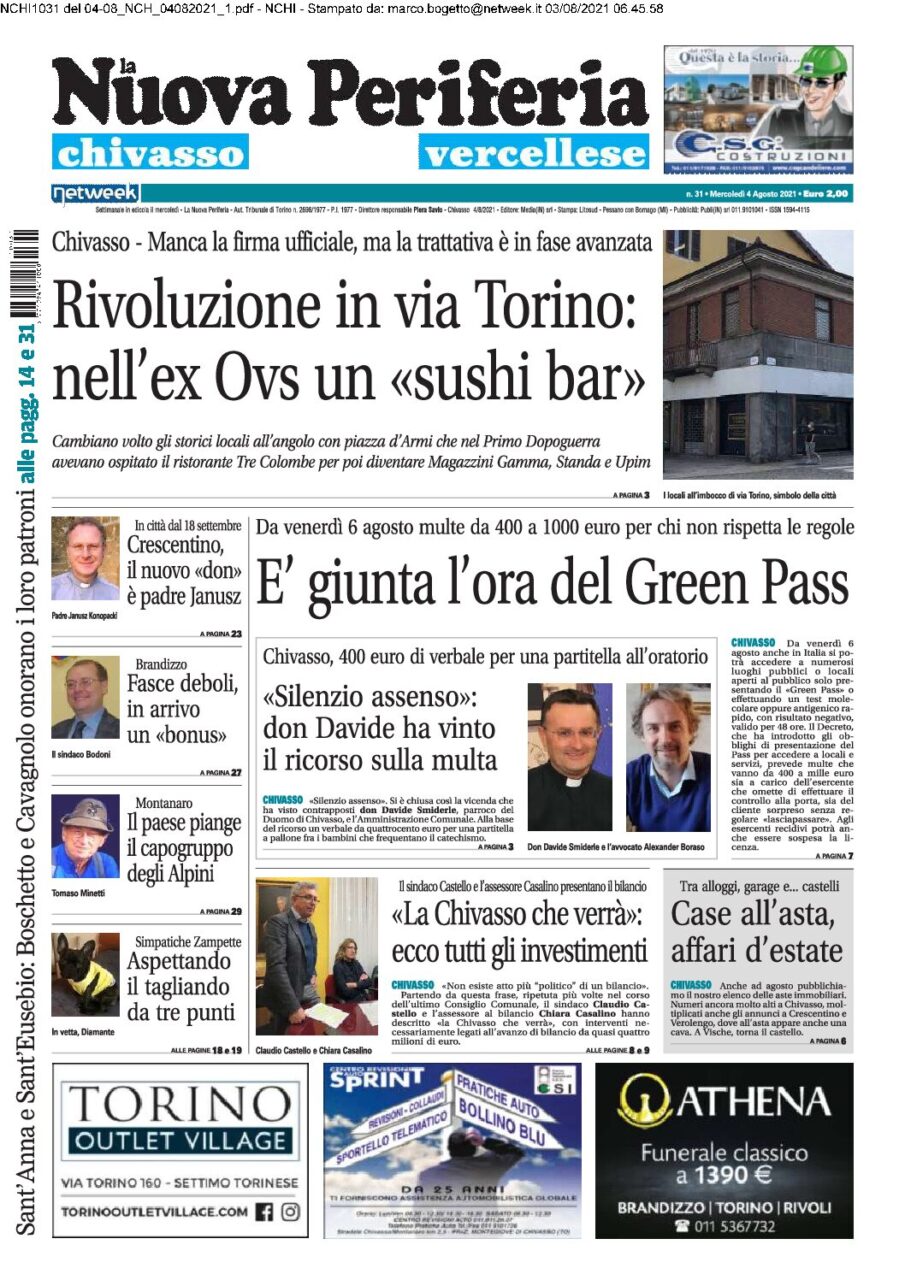 La Nuova Periferia è in edicola oggi, mercoledì 4 agosto