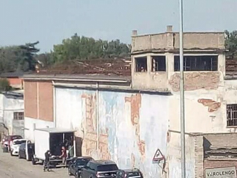 Set cinematografico all’ex fabbrica di Verolengo