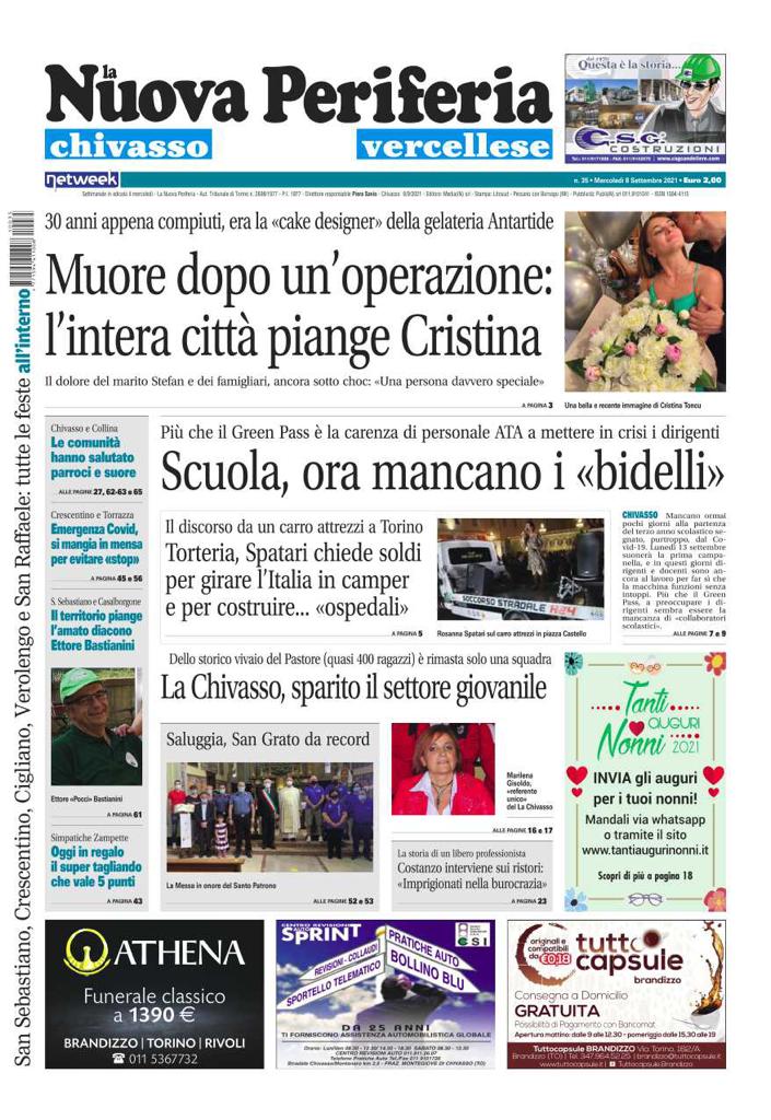 La Nuova Periferia è in edicola oggi, mercoledì 8 settembre