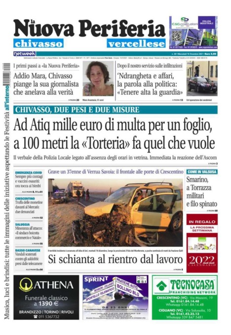 La Nuova Periferia è in edicola oggi, mercoledì 15 dicembre