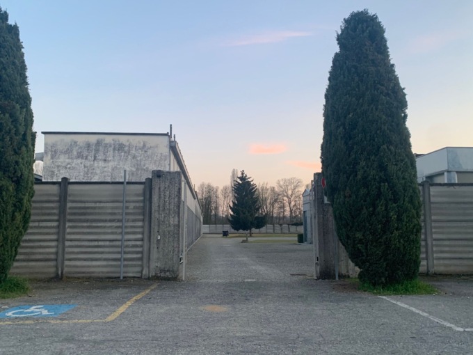Lingua  «trafitta» da spilli gettata accanto al cimitero