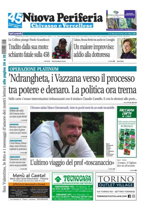 La Nuova Periferia è in edicola oggi, mercoledì 16 febbraio
