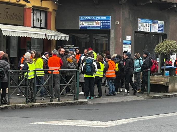 No Green Pass, dalla Torteria a Torino per la marcia di Sceusa LE FOTO