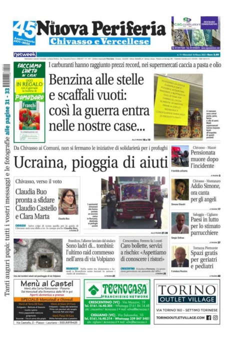 La Nuova Periferia è in edicola oggi, mercoledì 16 marzo