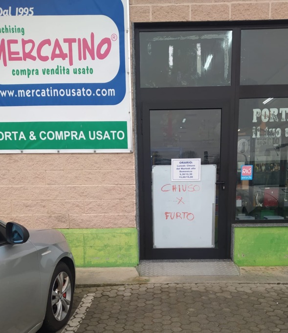 Ladri colpiscono il Mercatino dell’Usato di Chivasso