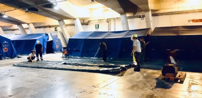 L’ospedale temporaneo va in stand by