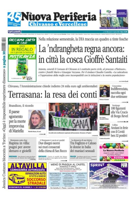 La Nuova Periferia è in edicola oggi, mercoledì 13 aprile
