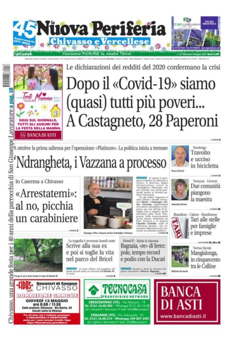 La Nuova Periferia è in edicola oggi, mercoledì 4 maggio