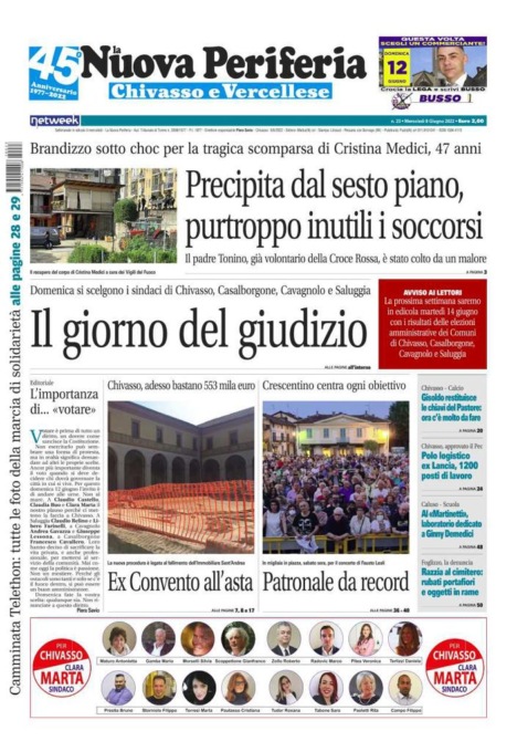 La Nuova Periferia è in edicola oggi, mercoledì 8 giugno